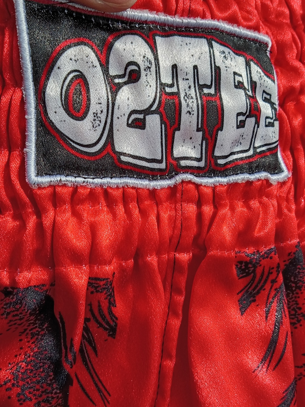 NWOT Satin Muay Thai Kickboxing Shorts Red Lion Graphic Streetwear Unisex S - Picture 6 of 10